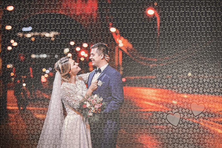 Finished 1314-piece UArtist custom photo puzzle