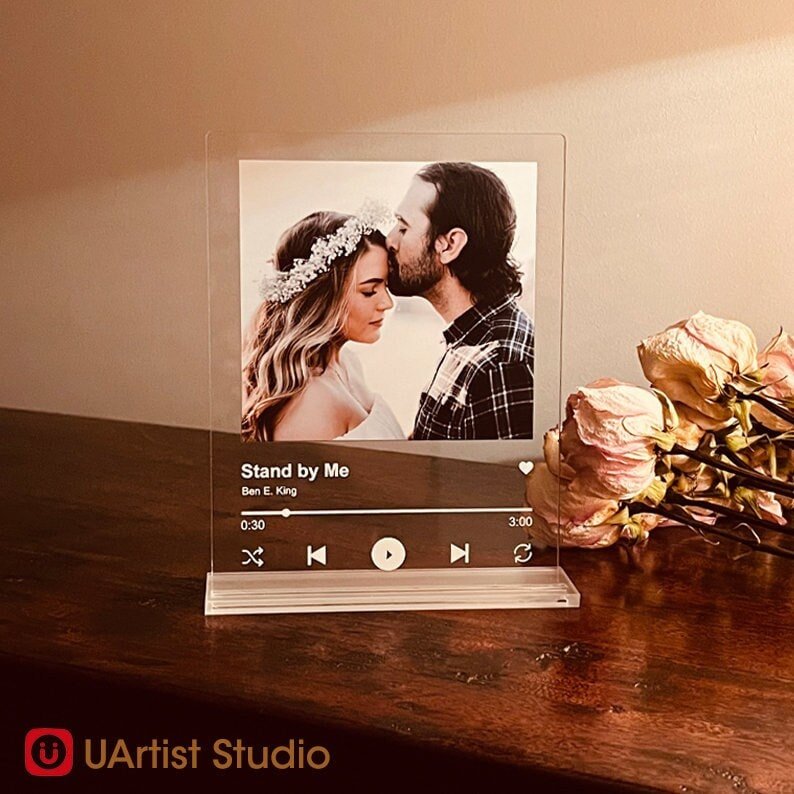 Personalized Music Plaque, Acrylic plaque, Music plaque, music plexiglass poster, anniversary gift, Music Wall,